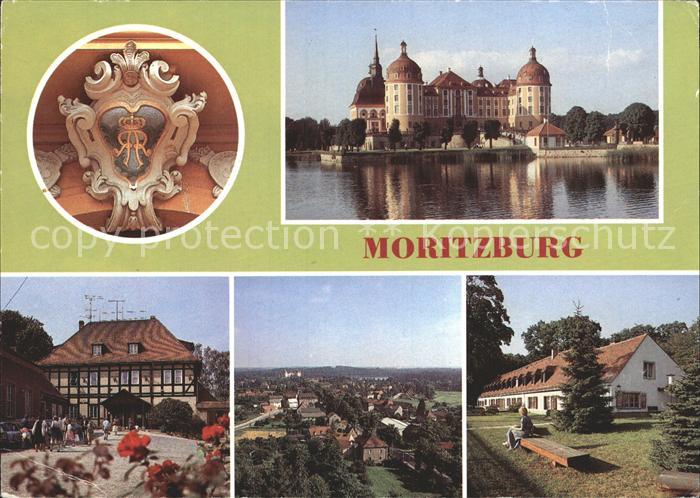 Moritzburg Sachsen Barockmuseum Schloss Wappen Adams Gutshof Blick vom Kirchturm