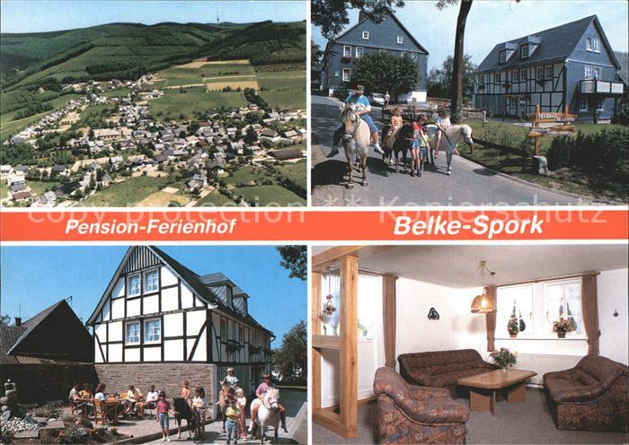 Holthausen Sauerland Pension Ferienhof Belke Spork Reiten Fliegeraufnahme