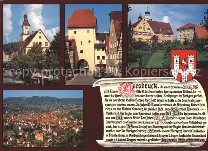 Hersbruck Bayern Teilansichten Kirche Tor Wappen Geschichte