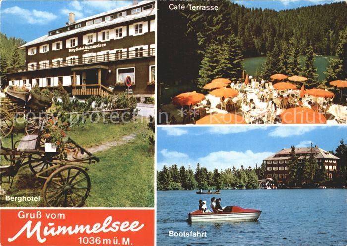 Mummelsee Berghotel Cafe Terrasse Bootsfahrt Schwarzwald