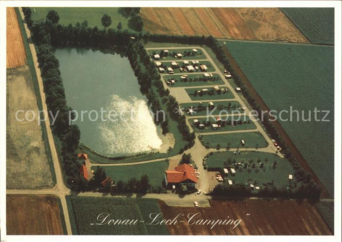 Eggelstetten Donau Lech Camping Badesee Fliegeraufnahme