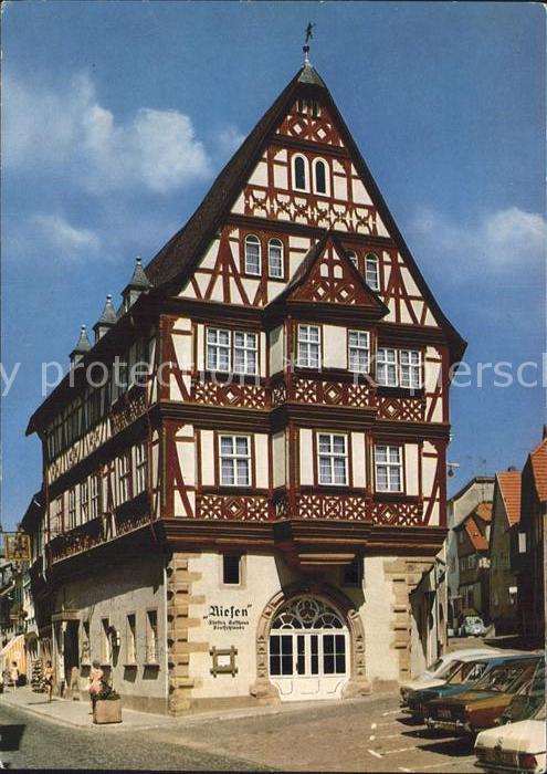Miltenberg Main Hotel Riesen aeltestes Gasthaus Deutschlands Fachwerkhaus 12. Jh