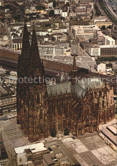 Koeln Rhein Dom Fliegeraufnahme