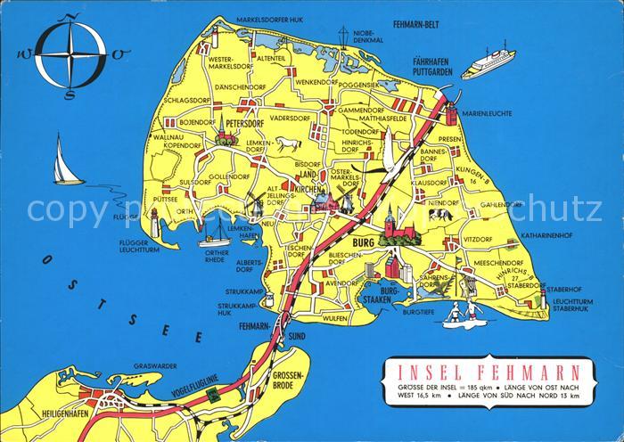 Insel Fehmarn Landkarte