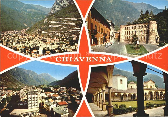 Chiavenna Teilansichten Arkaden Alpen