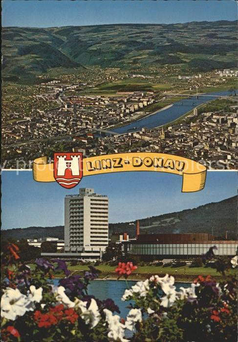 Linz Donau Kultur und Kongresszentrum Bruckner Haus Tourotel Fliegeraufnahme