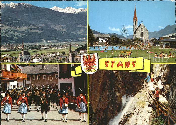 Stans Tirol Panorama Unterinntal Alpen Freibad Kirche Musikkapelle Wasserfall Sc