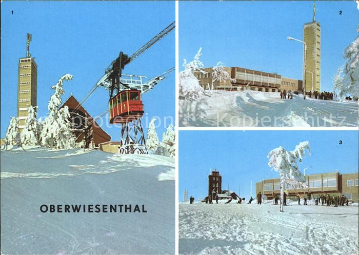 Oberwiesenthal Erzgebirge Bergstation Drahtseilbahn Aussichtsturm HOG Fichtelber