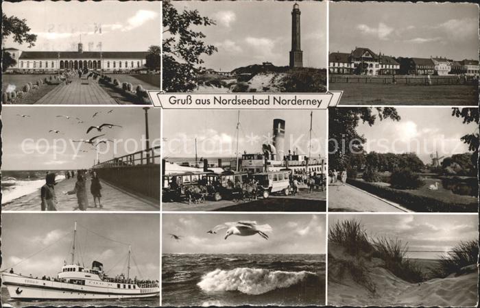 Norderney Nordseebad Strand Leuchtturm Anlegestelle Dampfer Duenen
