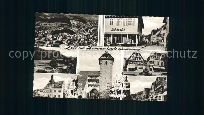 Zell Harmersbach Fliegeraufnahme Burg Fachwerkhaeuser