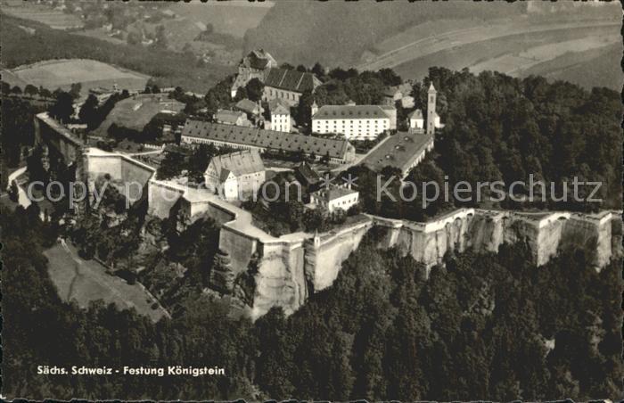 Koenigstein Saechsische Schweiz Festung Koenigstein