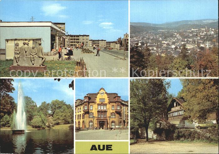 Aue Erzgebirge Carolateich Teilansicht Rathaus