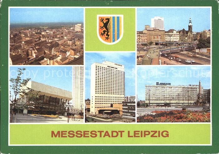 LEIPZIG Sachsen Fussgaengerbruecke Hotel Merkur Interhotel Am Ring