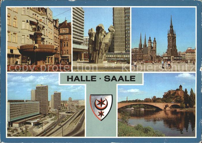 Halle Saale Eselsbrunnen Thalmannplatz Burg Giebichenstein