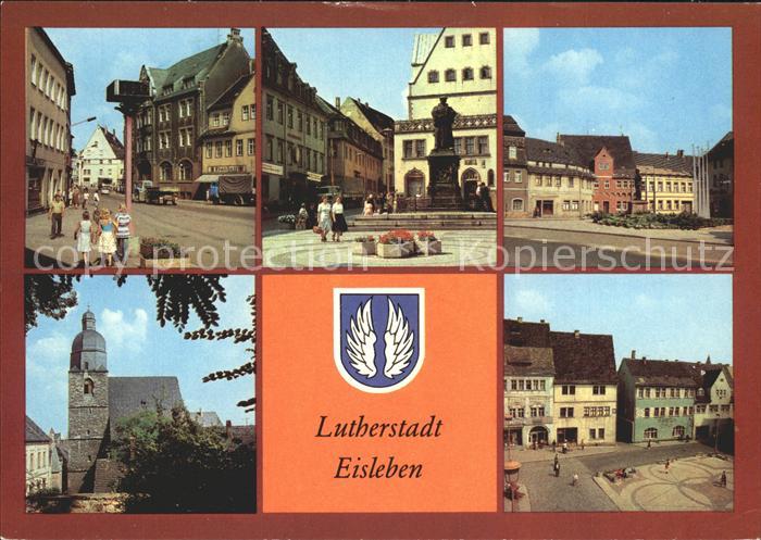 Eisleben Rathaus Lutherdenkmal Petrikirche Markt