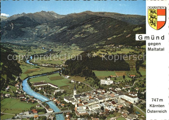 Gmuend Kaernten Fliegeraufnahme mit Maltatal