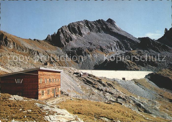 Reisseck Kaernten Hoehenbahnhaus mit Sperre Grosser Muehldorfer See