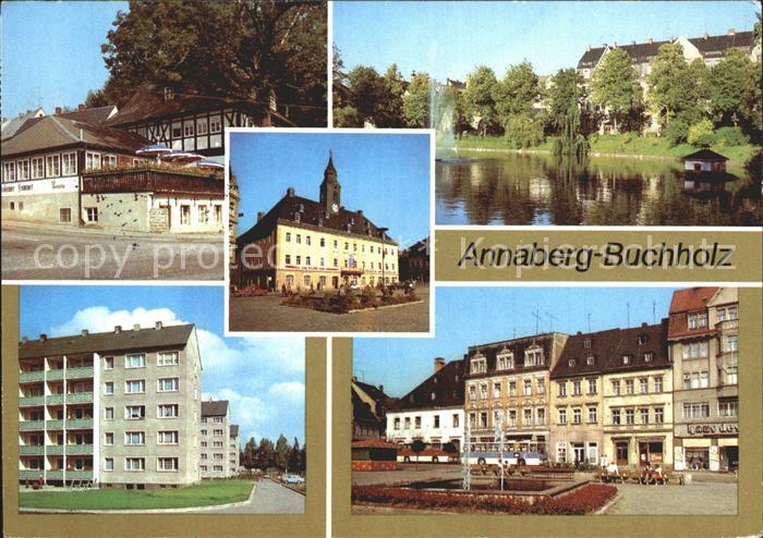 Annaberg-Buchholz Erzgebirge HO-Gaststaette Frohnauer Hammer Markt Schutzteich