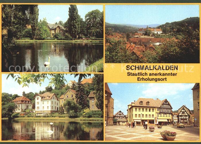 Schmalkalden Thueringen Neuer Teich Altmarkt Schloss