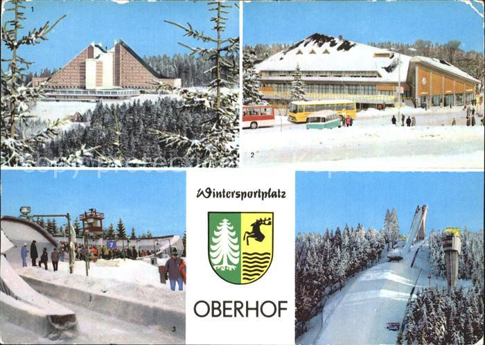 Oberhof Thueringen Interhotel Panorama Grossgaststaette Oberer Hof Rennschlitten