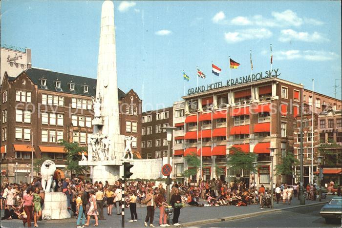 Amsterdam Niederlande Nationaldenkmal Grand Hotel Krasnapolsky