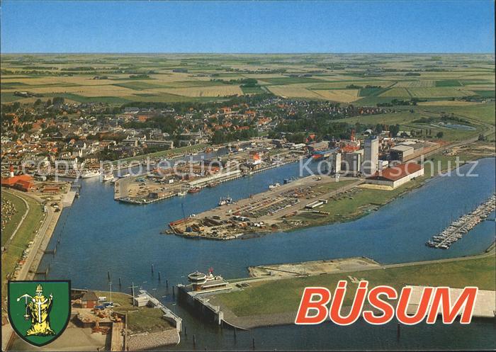 Buesum Nordseebad Fliegeraufnahme Hafenansicht