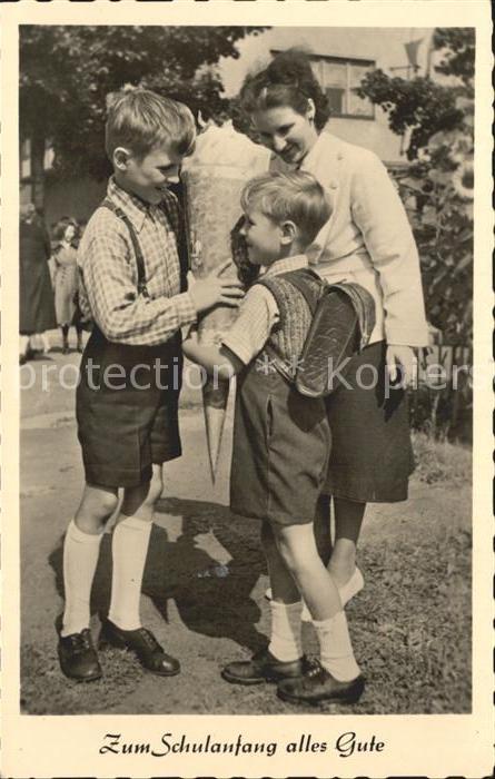 Schultuete Kinder Schulanfang Glueckwunsch