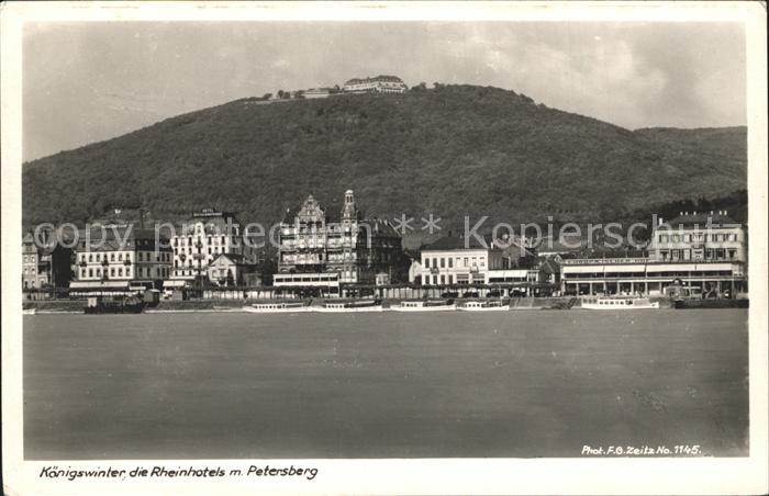 Foto Zeitz F.G. Nr. 1145 Koenigswinter Rheinhotels Petersberg