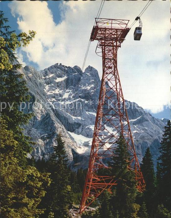 Zugspitzbahn Seilbahn Stuetze II Zugspitzgipfel