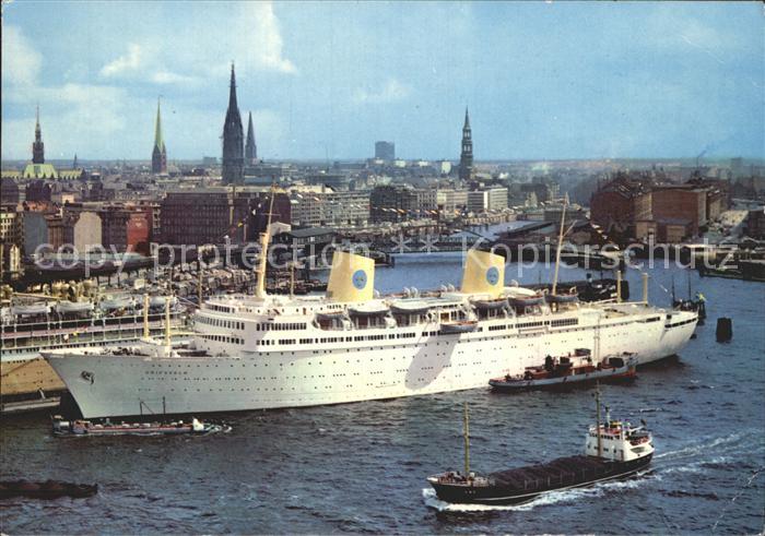 Dampfer Oceanliner Gripsholm Hamburg Hafen