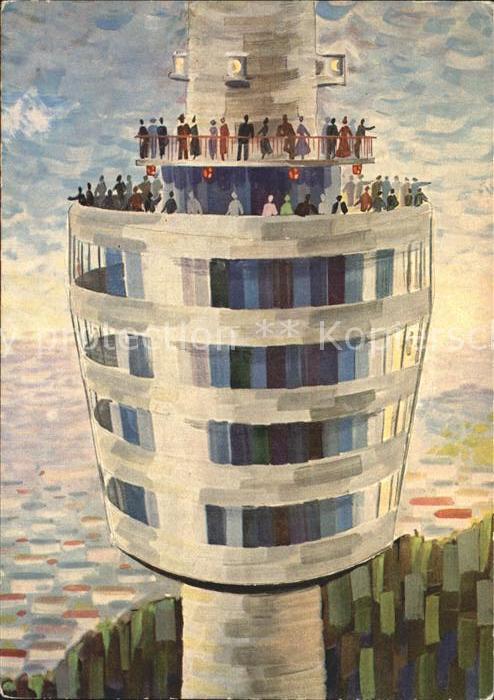 Fernsehturm Funkturm Stuttgart Kuenstlerkarte