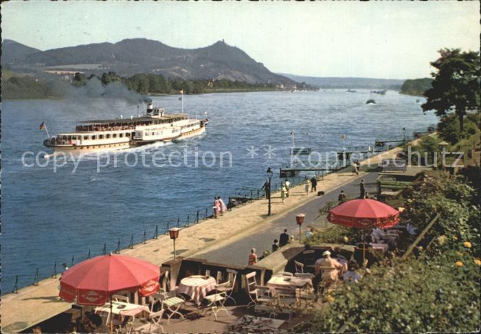 Dampfer Seitenrad Bad Godesberg Rhein Siebengebirge