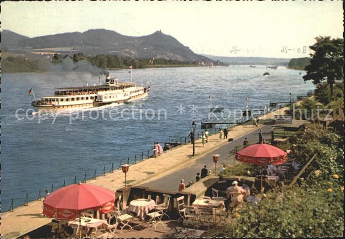 Dampfer Seitenrad Bad Godesberg Rhein Siebengebirge