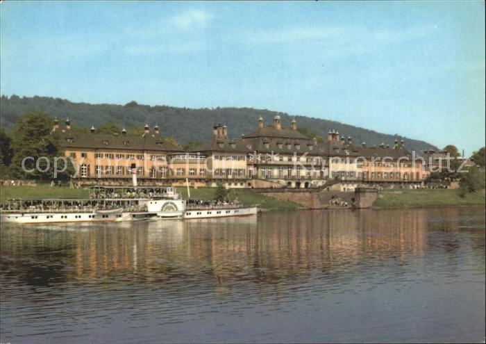Dampfer Seitenrad Kurort Rathen Schloss Pillnitz Elbansicht
