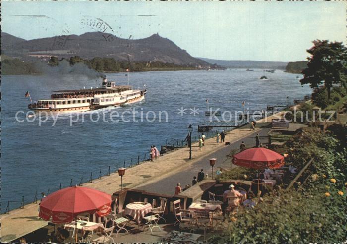 Dampfer Seitenrad Bad Godesberg Rhein Siebengebirge