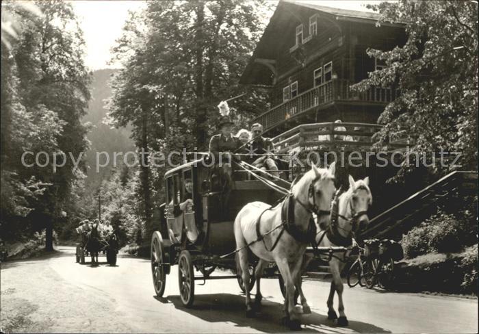 Postkutsche Schwarzatal Gaststätte Schweizer Haus