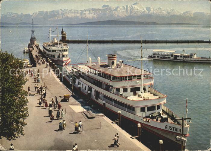 Motorschiffe Austria Konstanz Bodensee Hafen Saentisgruppe