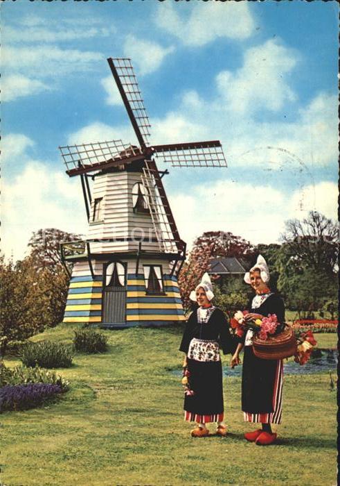 Windmuehle Blumen Trachten