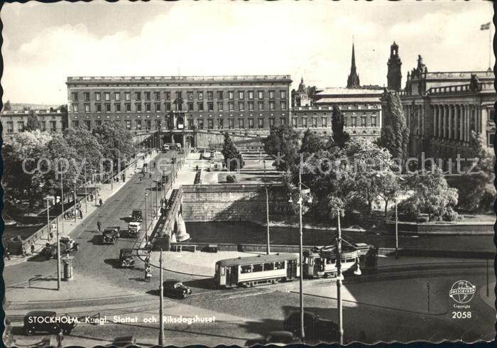 Strassenbahn Stockholm Kungl. Slotter och Riksdagshu