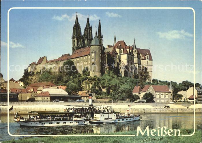 Dampfer Seitenrad Riesa Meissen Albrechtsburg Dom