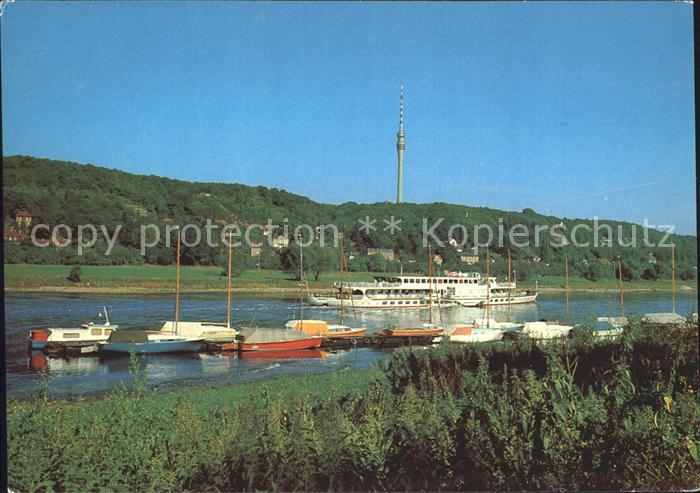 Motorschiffe Dresden Elbansicht Fernsehturm