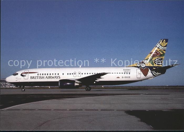 Flugzeuge Zivil British Airways Flower Field colours Boeing 737-436 G-DOCE