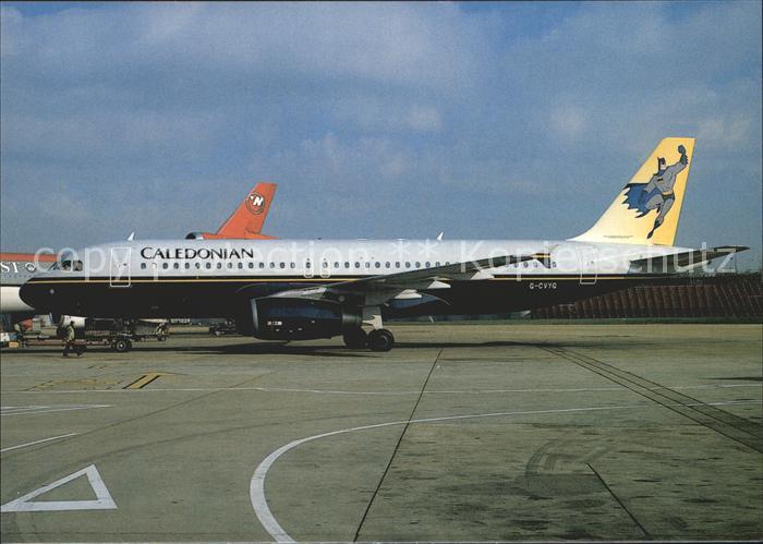 Flugzeuge Zivil Caledonian Batman colours Airbus A-320 G-CVYG