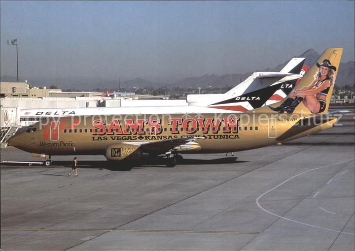 Flugzeuge Zivil Western Pacific Sam's Town colours Boeing 737-3Q8 N956WP