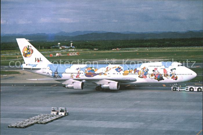 Flugzeuge Zivil JAL Disney Tour Unicef Colours B-747-146-B NJA8142 c/n 22066