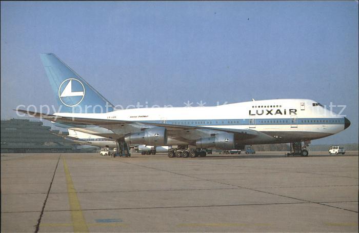 Flugzeuge Zivil AIRBORNE POSTCARD No.116 oeing 747SP-44 LX-LGX c/n 21133 of LUXA