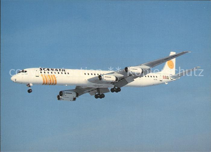 Flugzeuge Zivil Scanair DC-8-63 SE-DBL at Stockholm-Arl