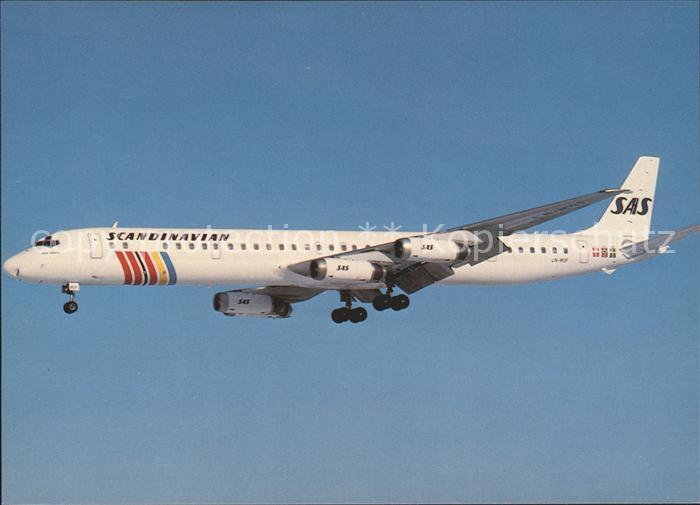 Flugzeuge Zivil S.A.S. DC-8-63 LN-MOF at Stockholm-Arlanda 1984