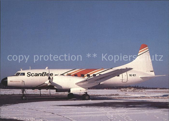Flugzeuge Zivil Scan Bee Convair 580 SE-IEY Landwetter Airport 1981