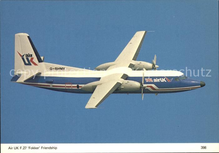 Flugzeuge Zivil Air UK F27 Fokker Friendship G-BHMJ